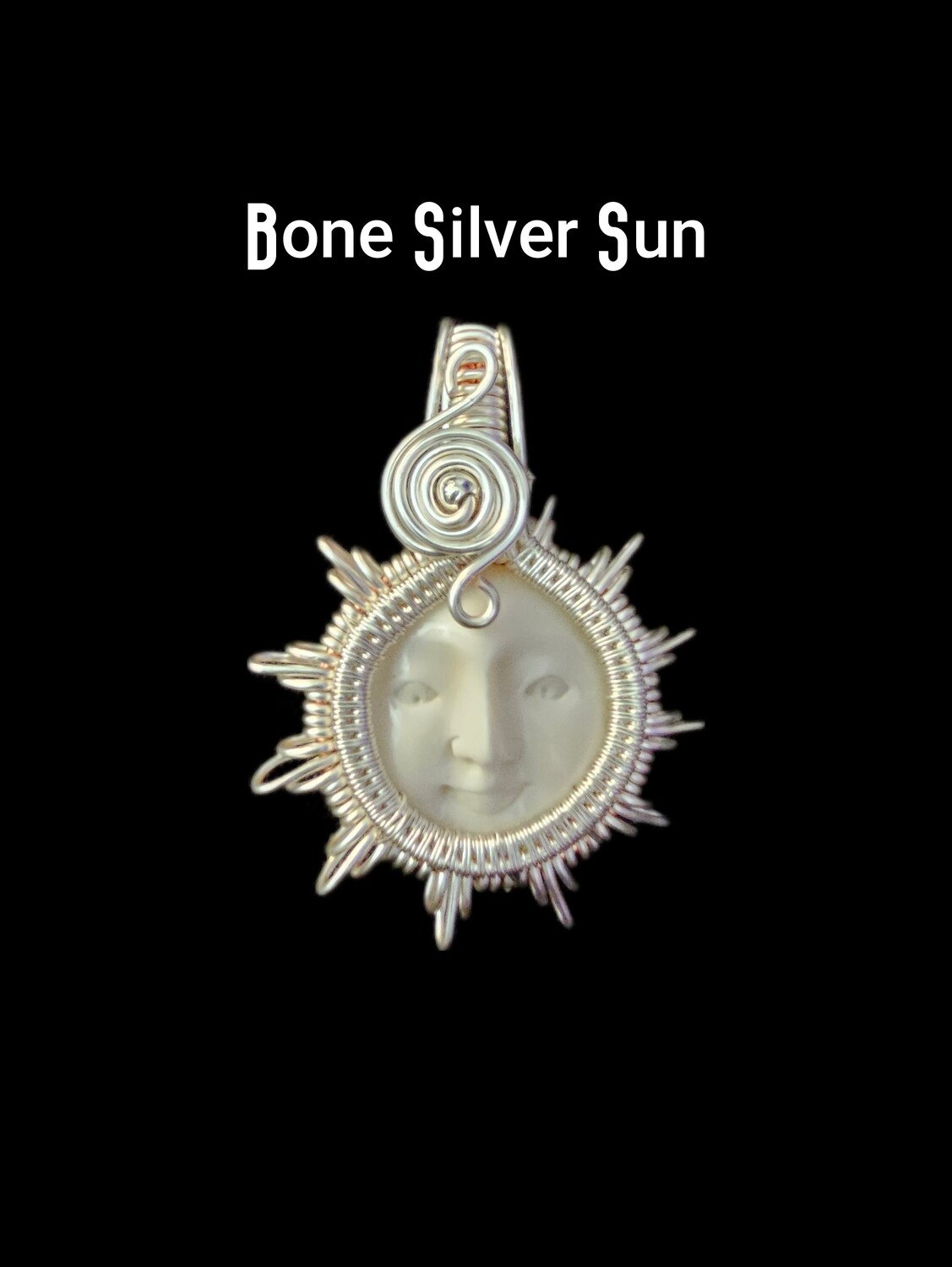 Pendant Wire Wrapped Crystal Silver