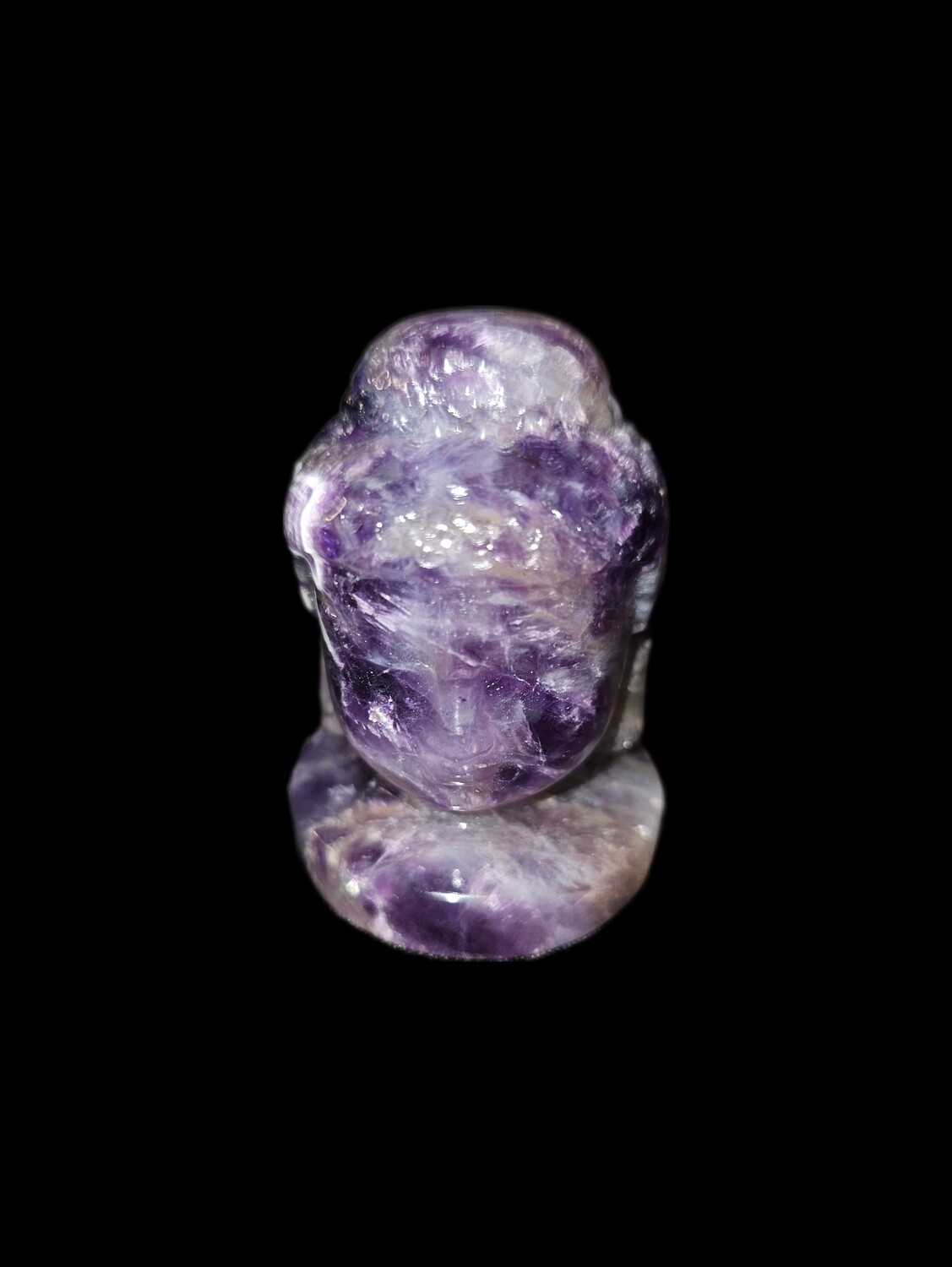 Chevron Amethyst Buddah Heads