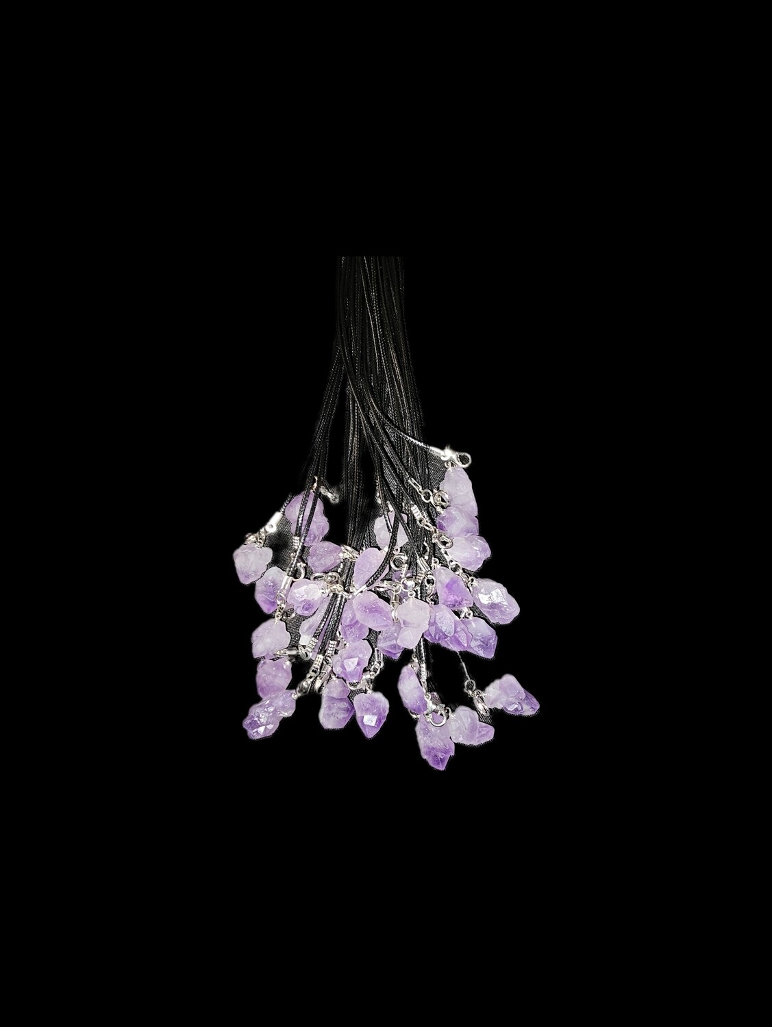 Necklace Raw Amethyst Flower