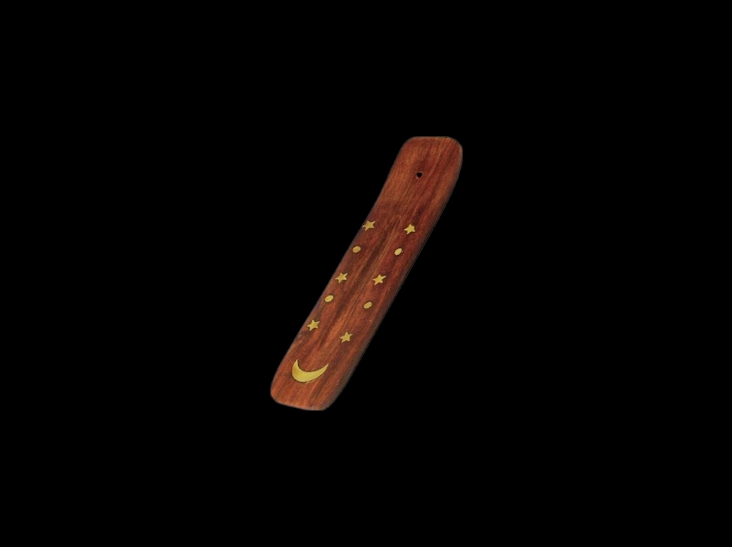 Wood &amp; Brass Incense Holder (Shortie)