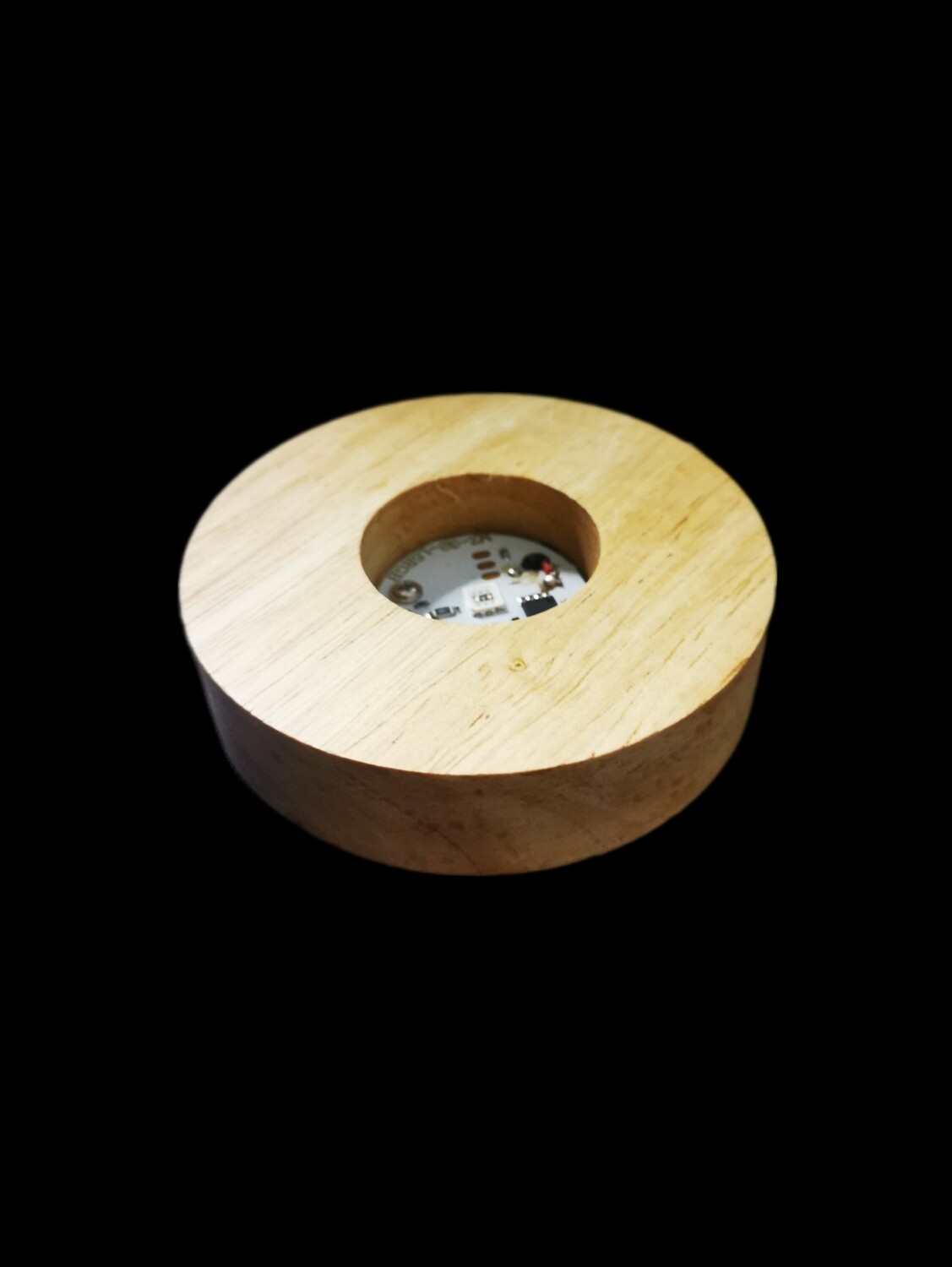 Wooden Sphere Stands Small Colourful Light
