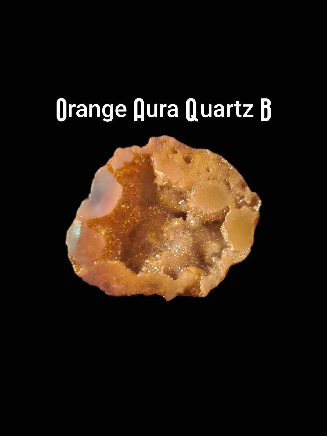 Orange Aura Quartz Cluster