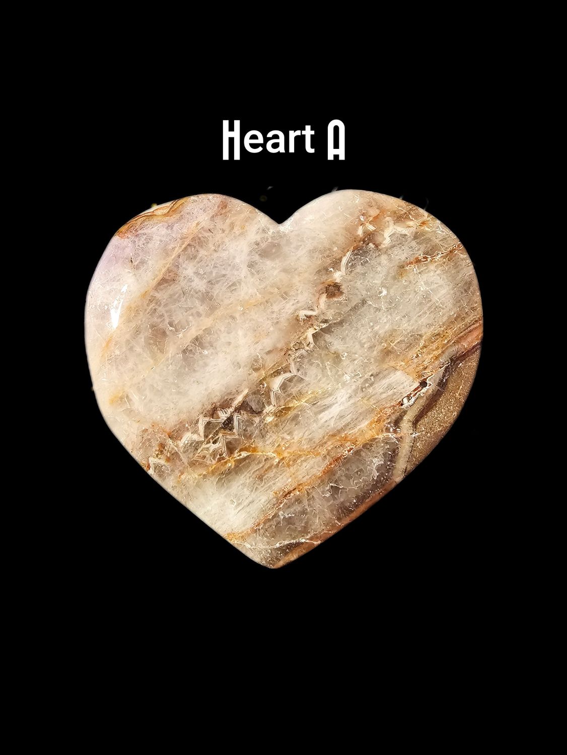 Hearts Amethyst Agate Large on Stand