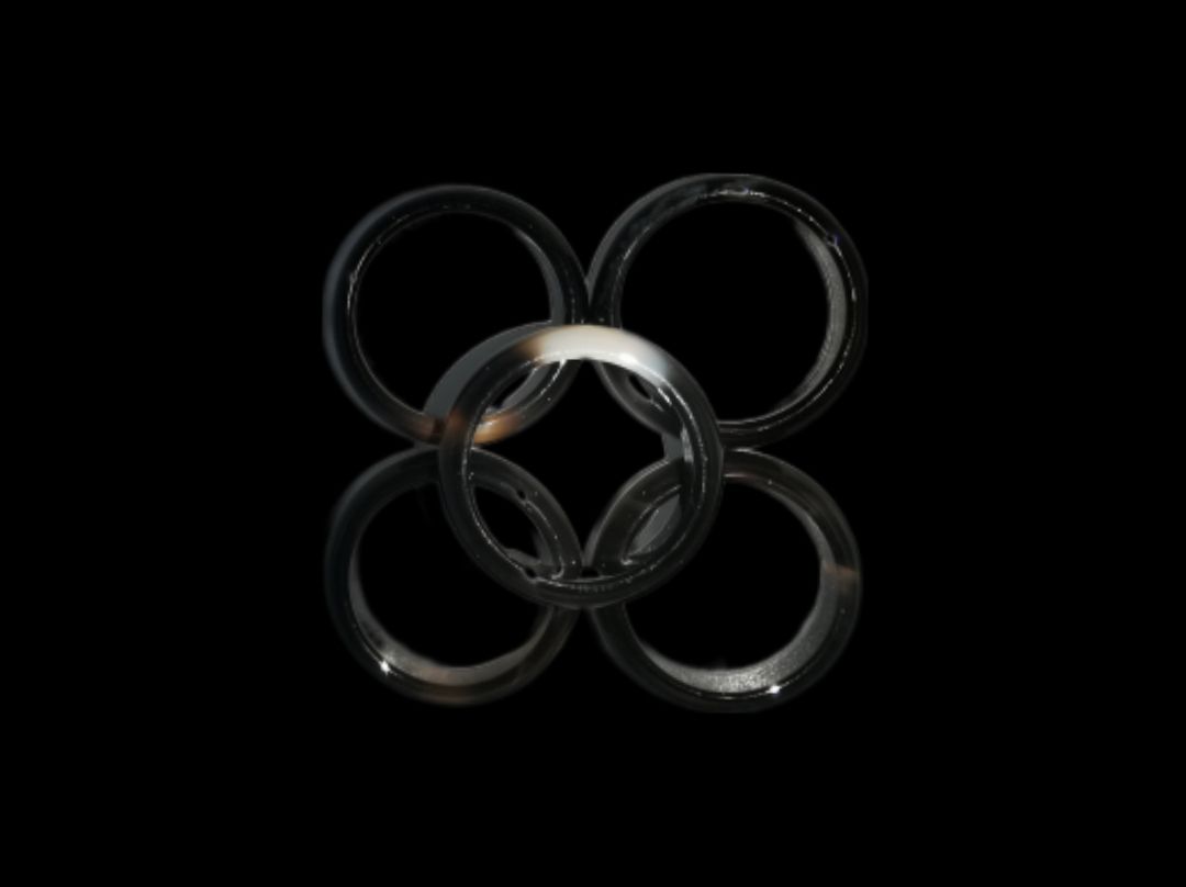 Ring Black Banded Agate