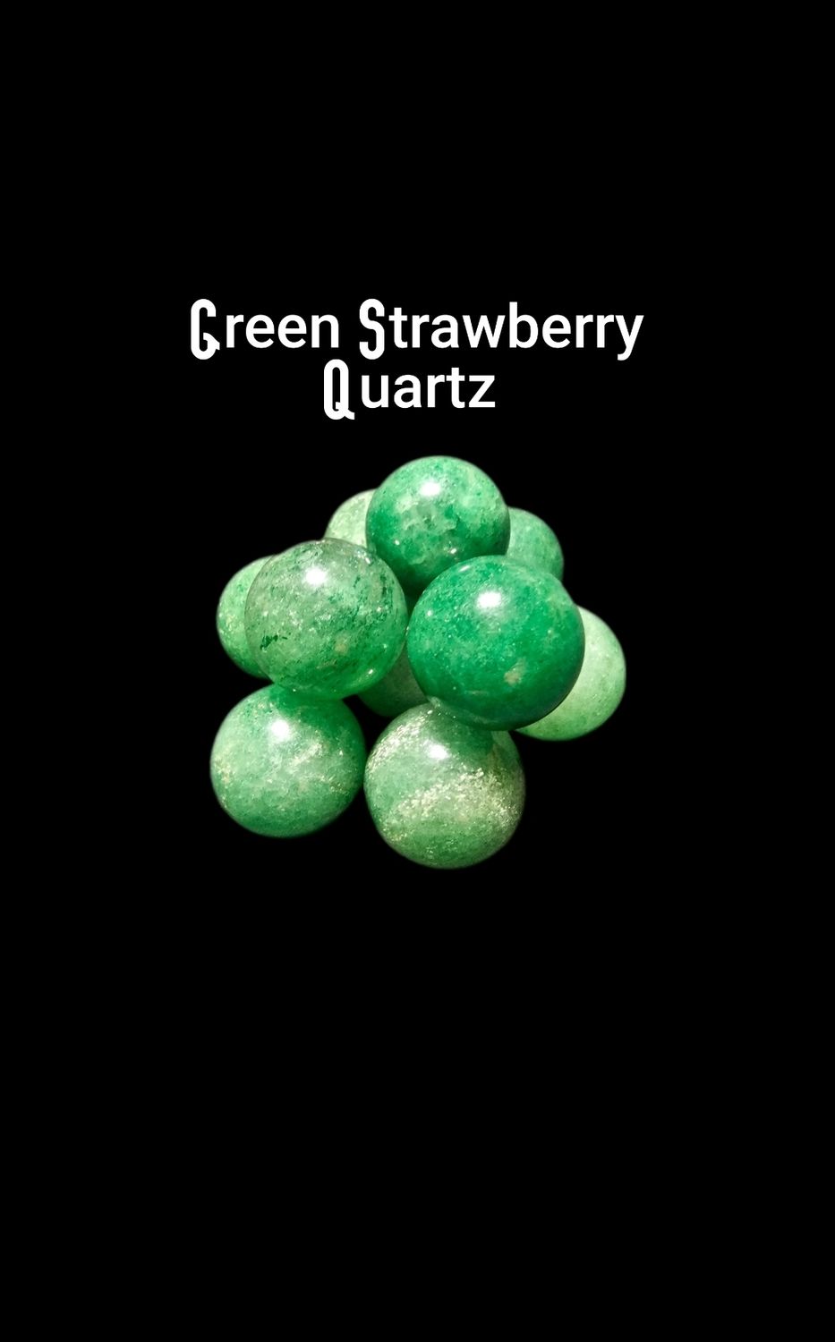 Sphere Green Strawberry Quartz Small
