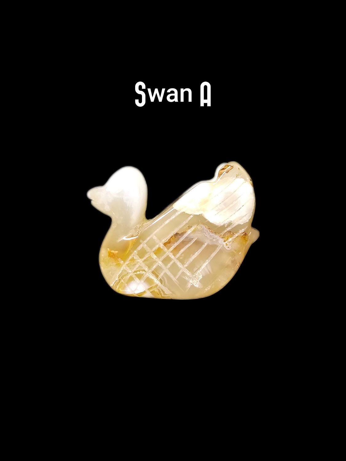 Flower Agate Swans