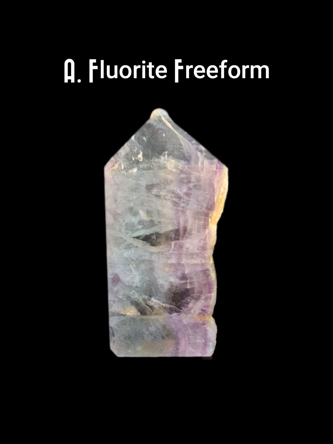 Freeform Fluorite Half Polished