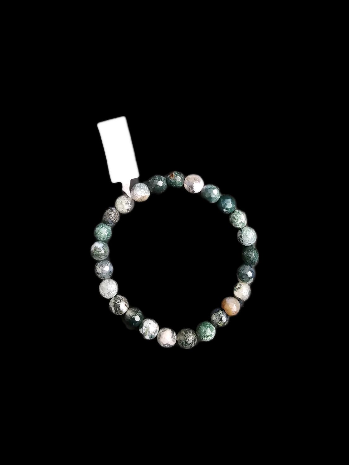 Bracelet Faceted Moss Agate