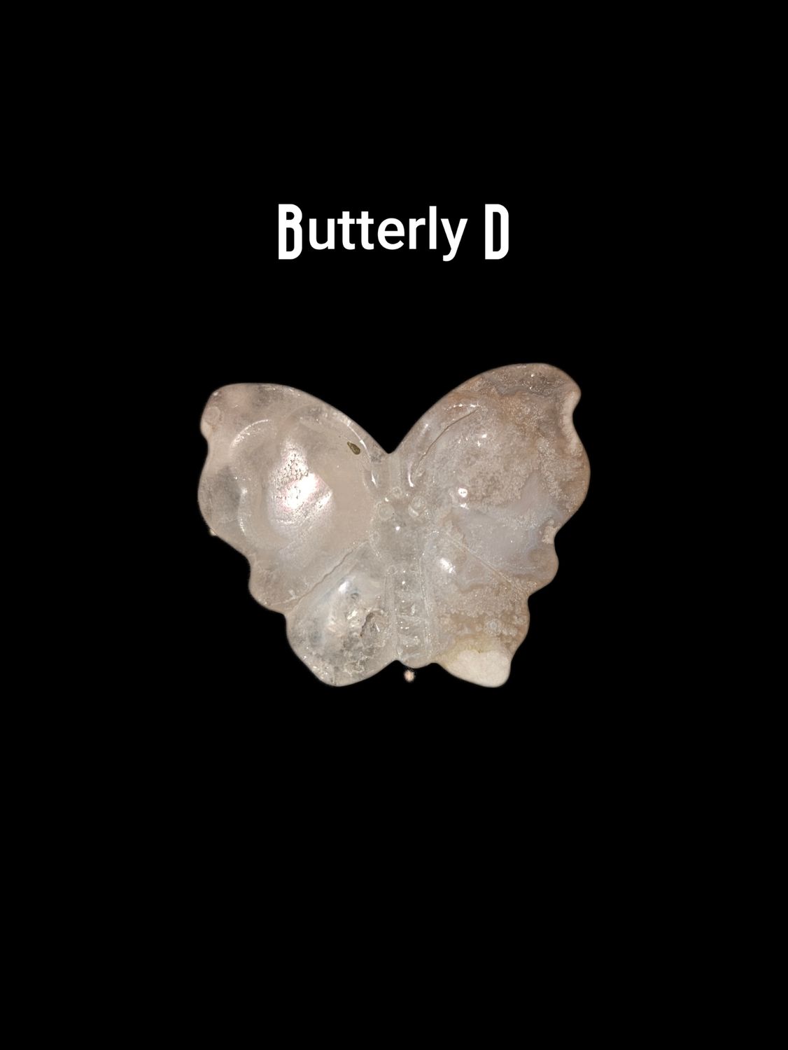 Flower Agate Butterfly Carvings