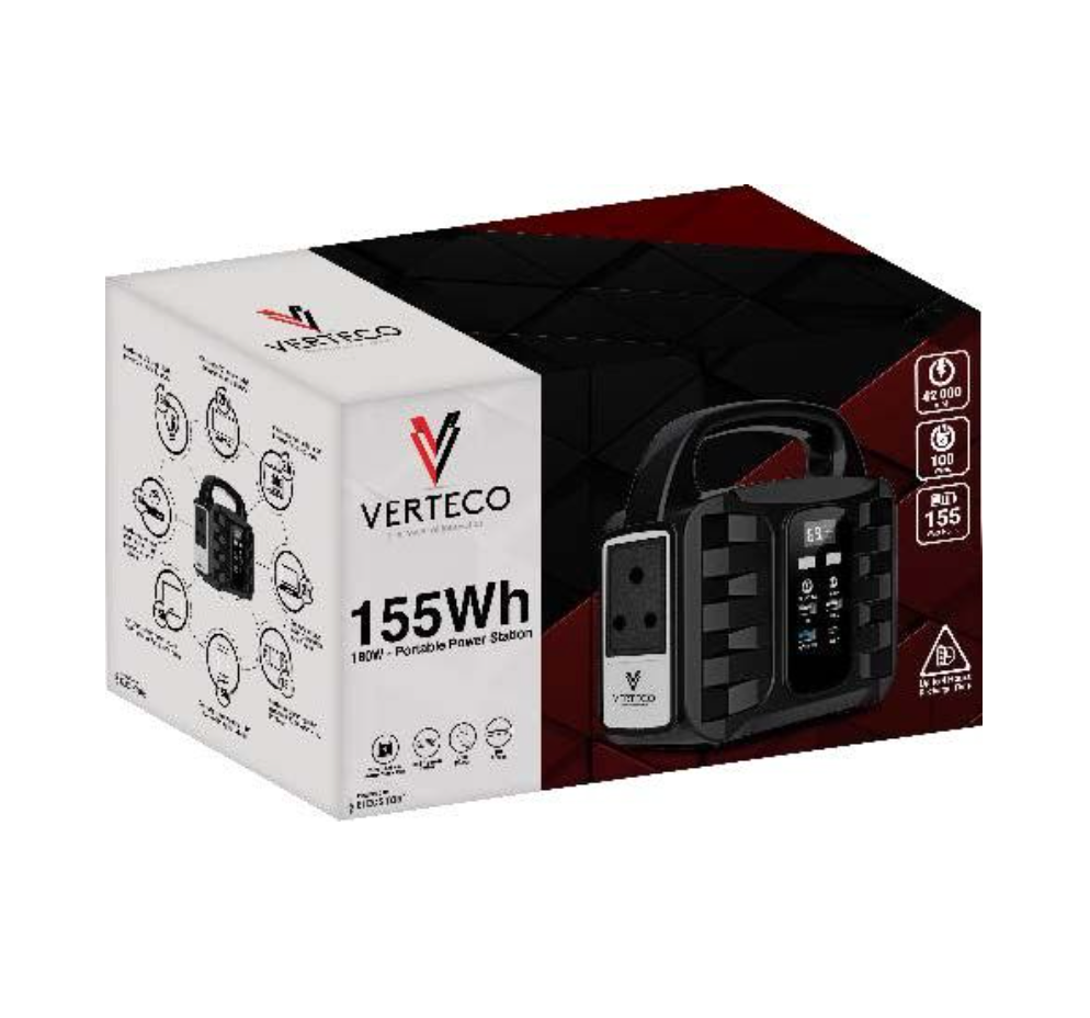 Verteco Elecstor 100W Portable Power Station 42000mAh - 155WH