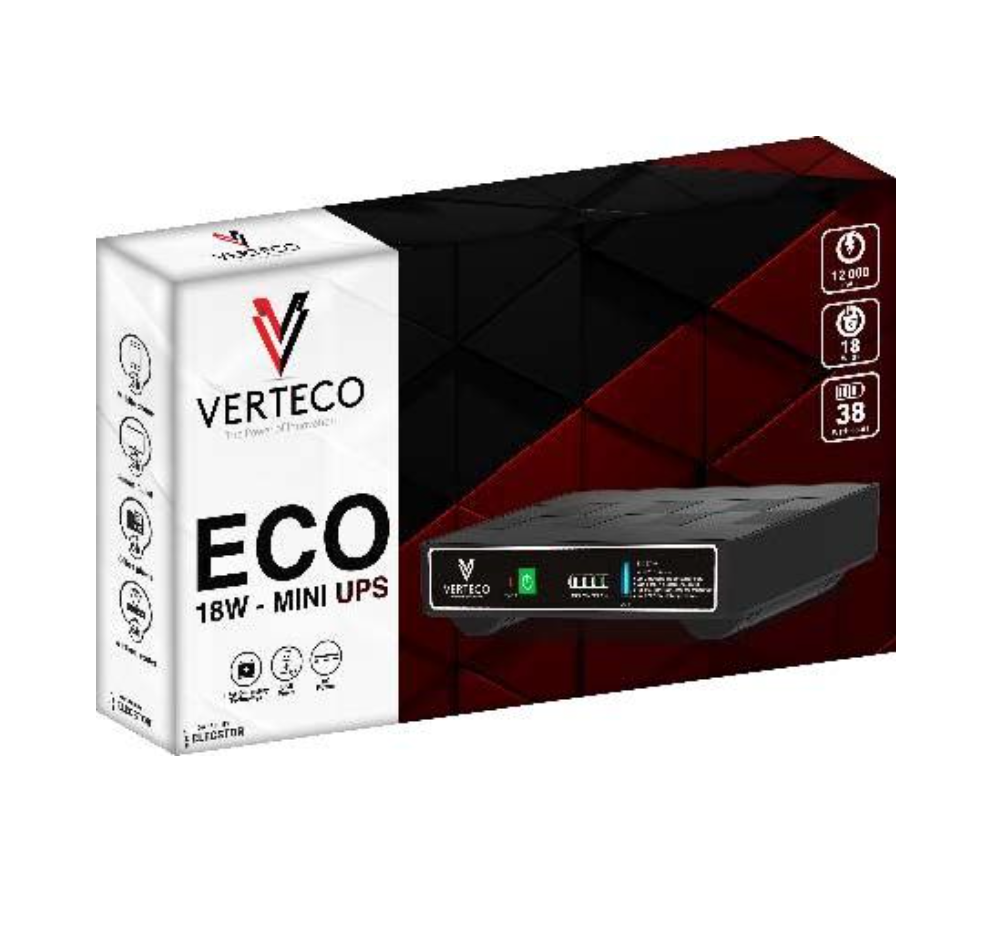 Verteco Elecstor 18W Mini DC UPS 12000mAh – 38WH