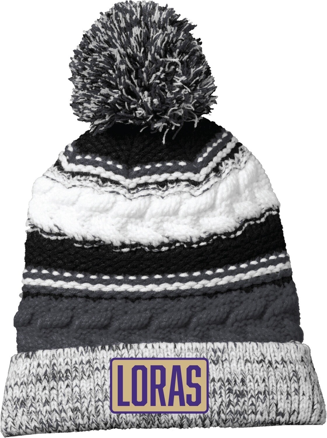 Stocking Cap with Pom, Colour: Grey/Wht/Black
