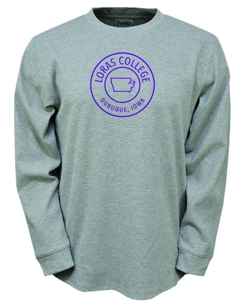 Baron Waffle Knit Crew, Colour: Athletic Heather, Size: Sm