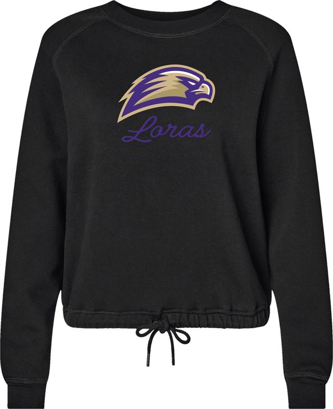 Ladies Crop Crew with Drawstring