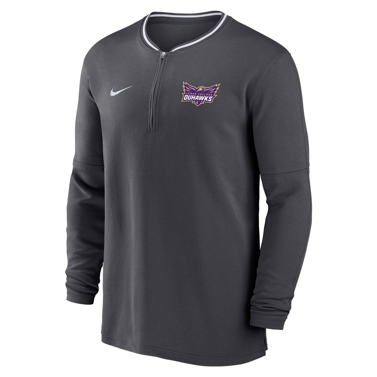 Nike Long Sleeve Coach Pullover, Colour: Anthrocite, Size: Sm