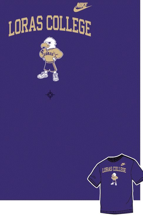 Youth Nike Core SS MascotTee, Colour: Orchid Purple, Size: YSM