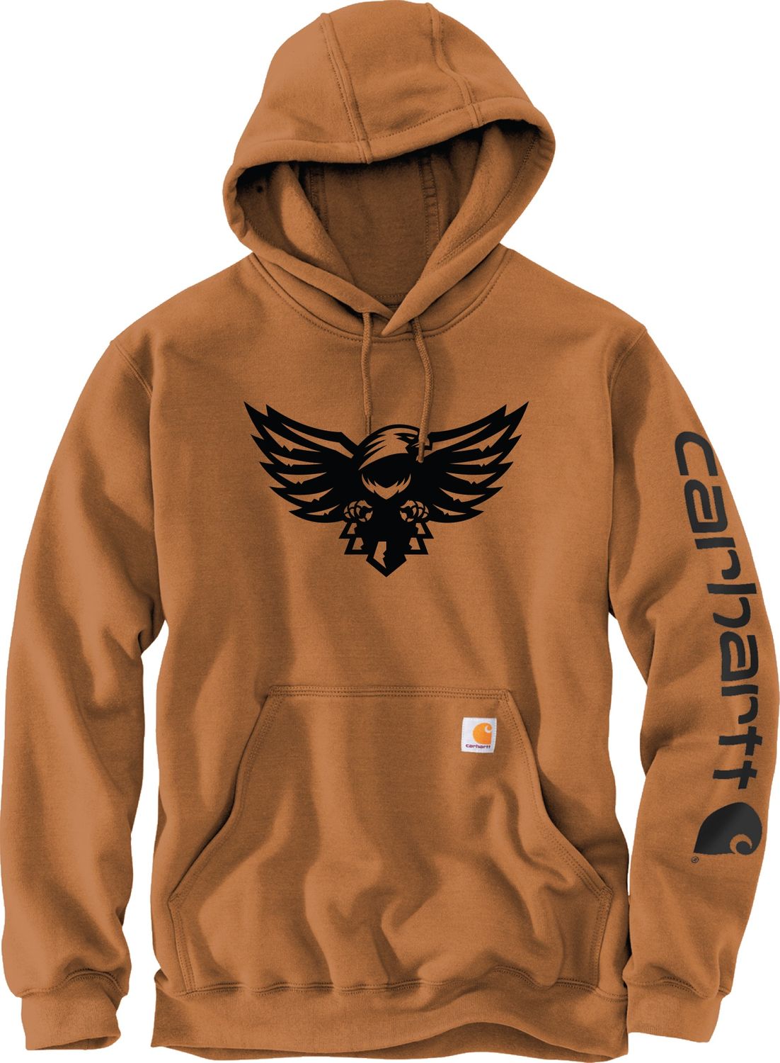 Carhartt Midweight Hooded Logo Sweatshirt Duhawk, Size: Sm
