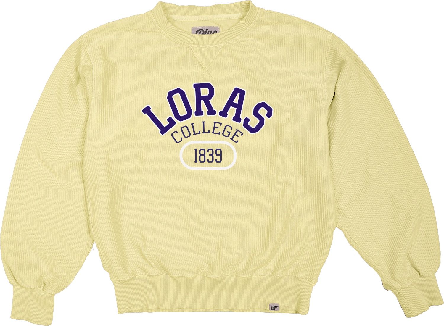 Women&#39;s Dyed Corded Crew, Colour: Butter, Size: SM