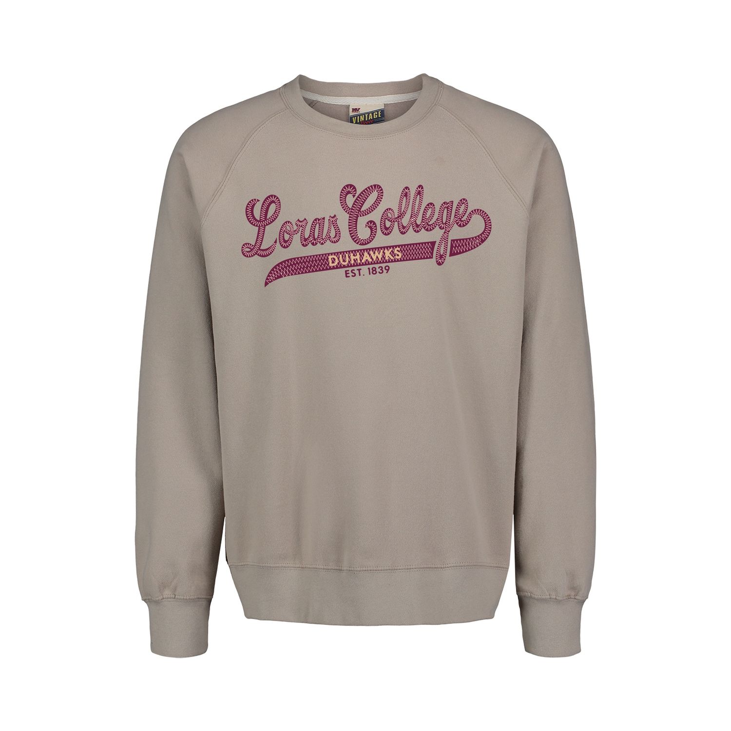 Vintage Fleece Raglan Crew Fall 25, Size: Sm