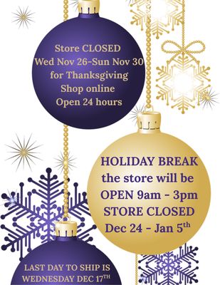Holiday Hours