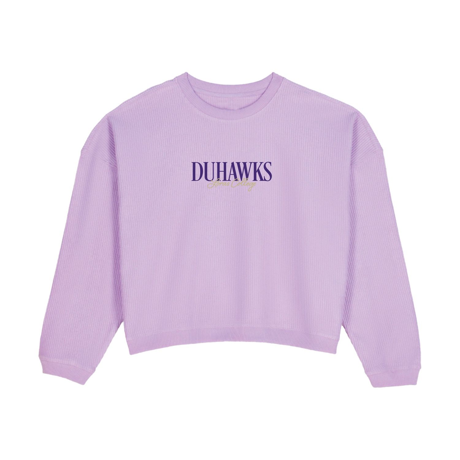 Women's Timeless Twist Corded Crew, Colour: Lilac, Size: Sm