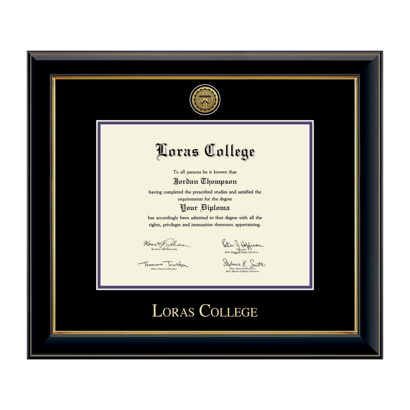 Gold Engraved Medallion Diploma Frame