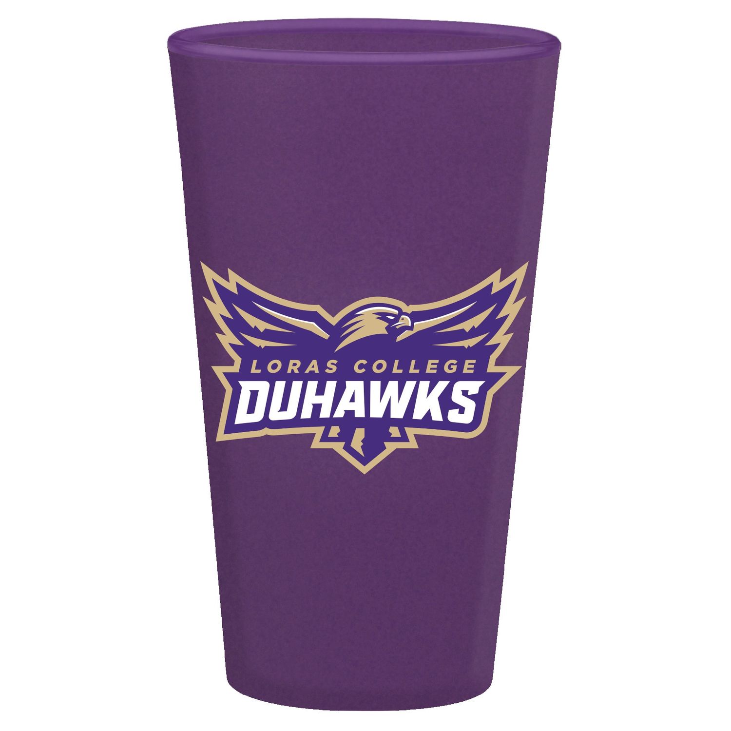 Purple Pint glass w/Duhawk decal