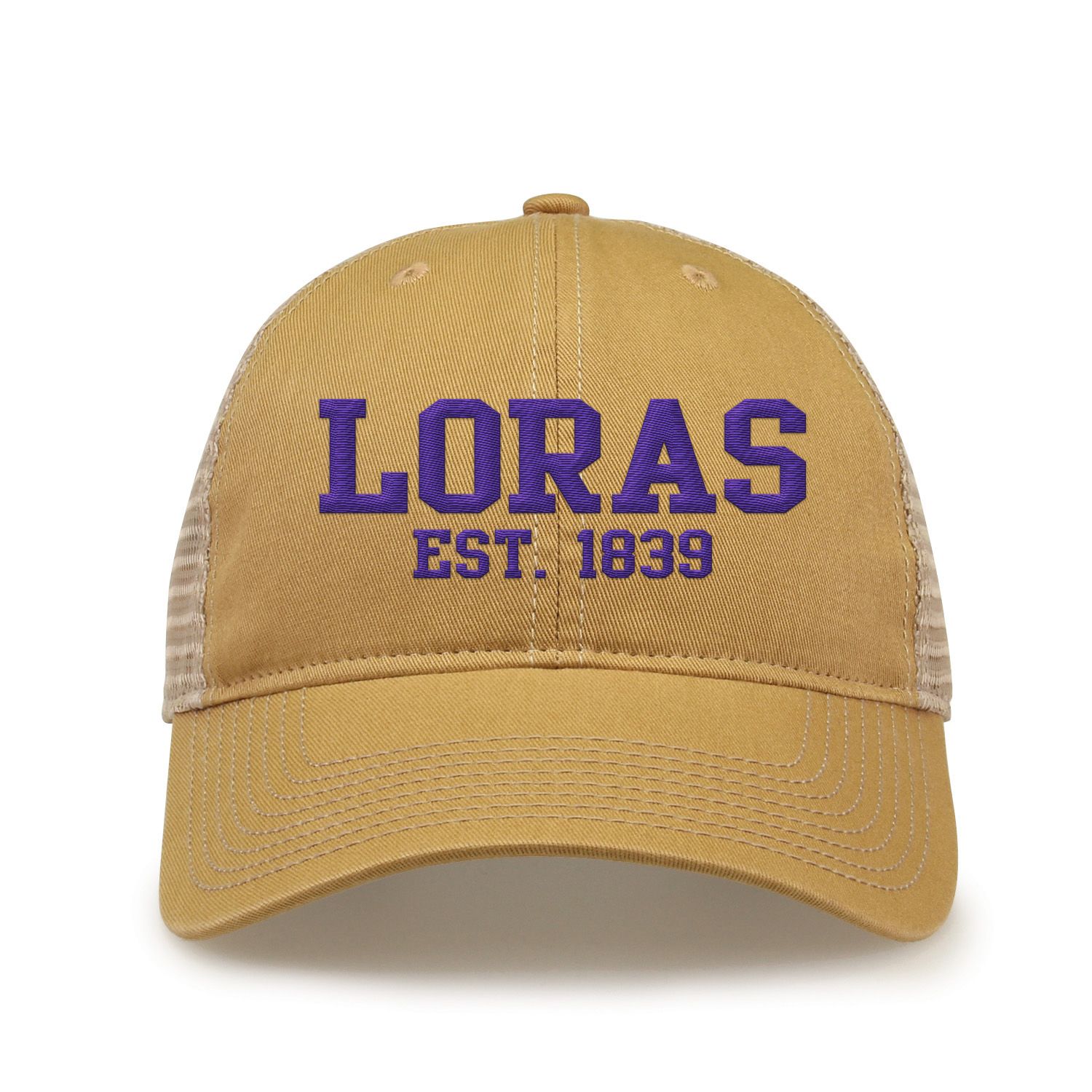 Gold snap-back trucker hat
