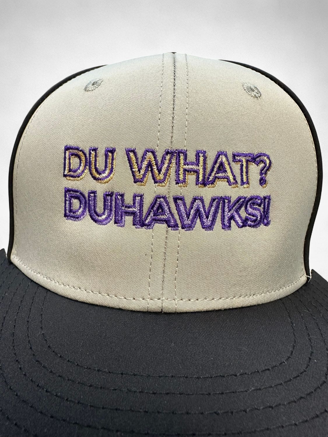 Fitted Du What Embroidered Hat, Size: XS