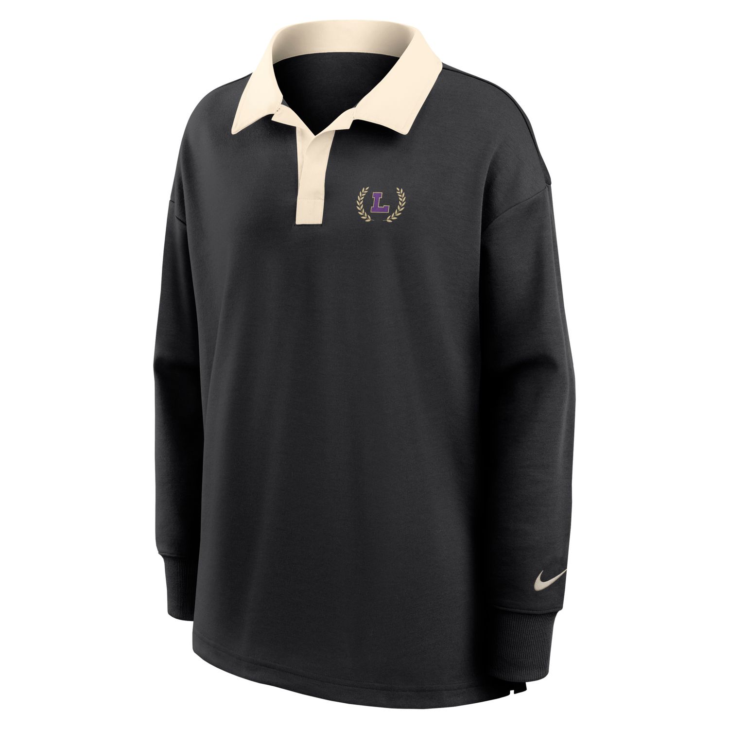 Nike Women's Essential Oversized LS Polo, Size: Sm