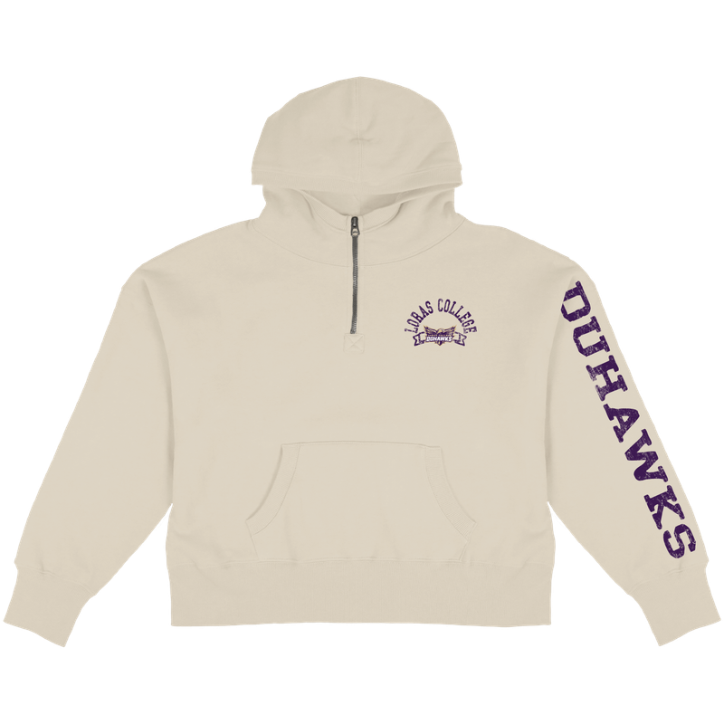 Sanded Fleece 1/4 zip Hood