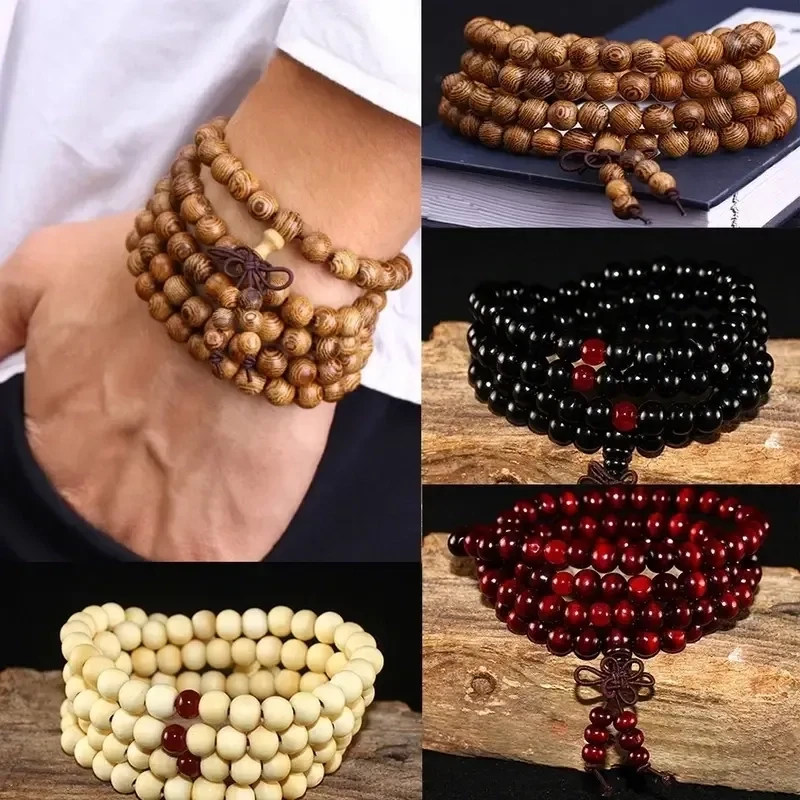 108 Beads Wood Bracelet