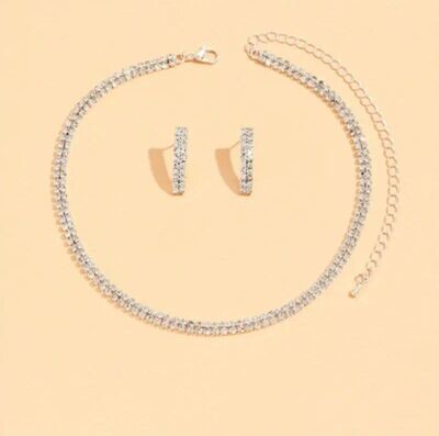 Studded Choker and Earrings set