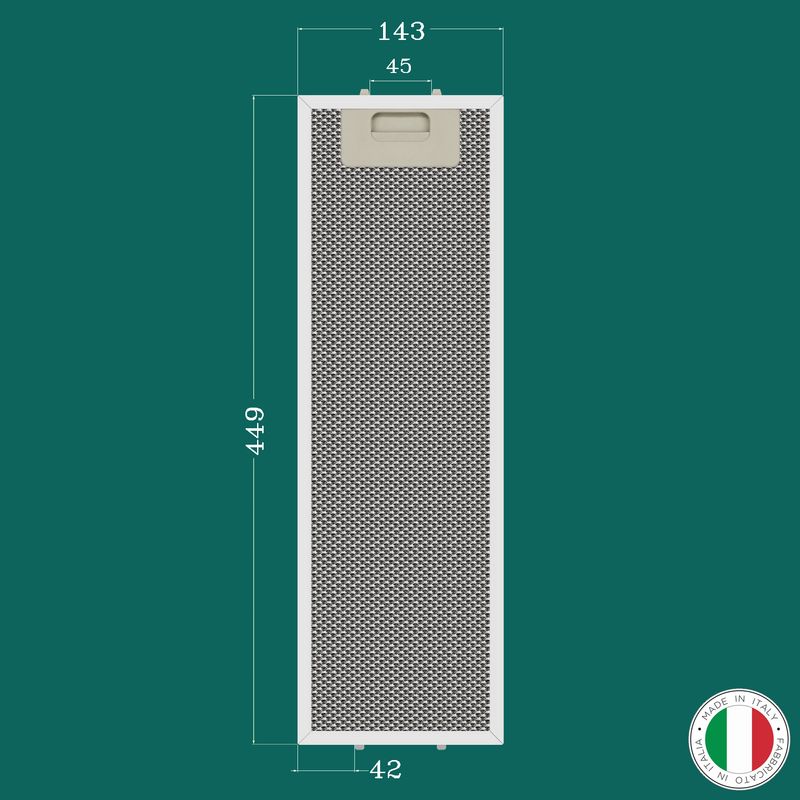 FILTRO IN ALLUMINIO Metallico Antigrasso Per Cucina Cappa Aspirante