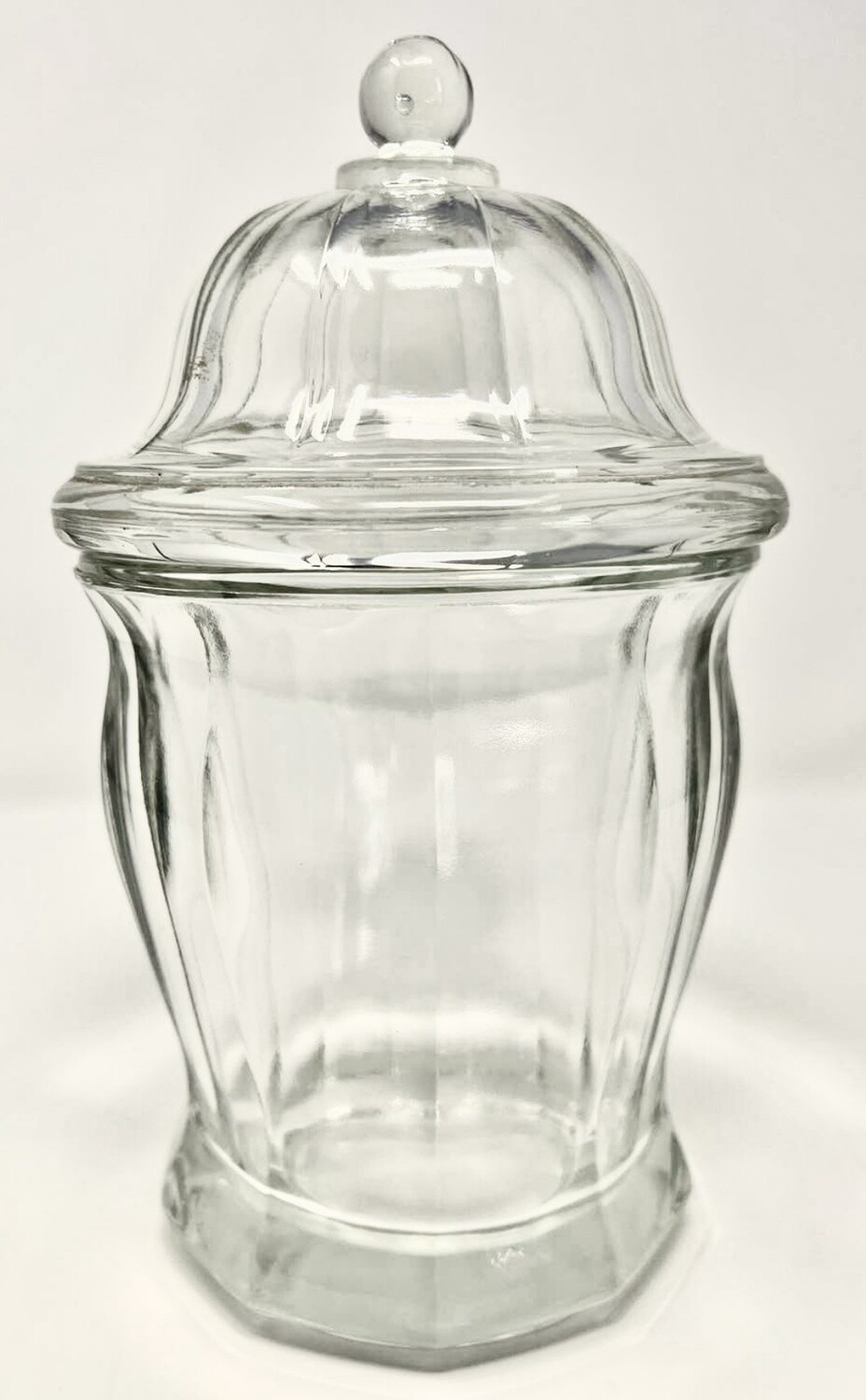 Vintage Indiana  Glass  Pharmacy  Apothecary/candy Jar with lid.