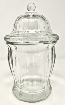 Vintage Indiana  Glass  Pharmacy  Apothecary/candy Jar with lid.