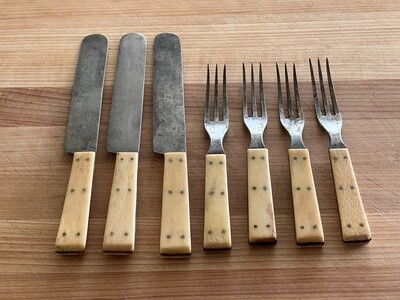 Civil War Cutlery Set - Bone handle by Lamson Goodnow
