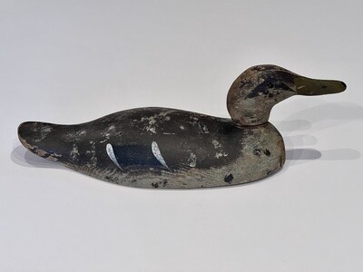 Antique hand made duck decoy with one glass eye