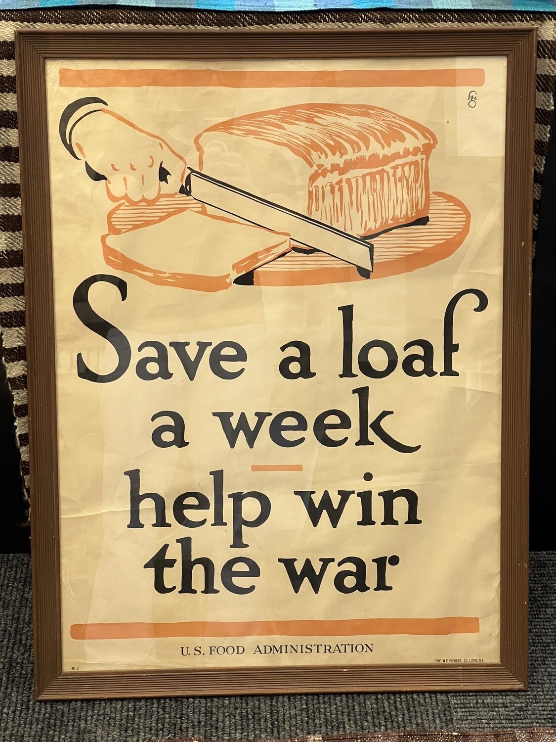 WWI Save a Loaf a Week framed print