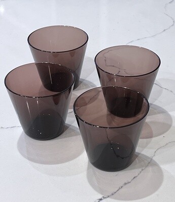 4 purple Kaj Franck Thin Edge &#39;Kimara&#39; Glasses 1960s for Nuutajärvi - Finland