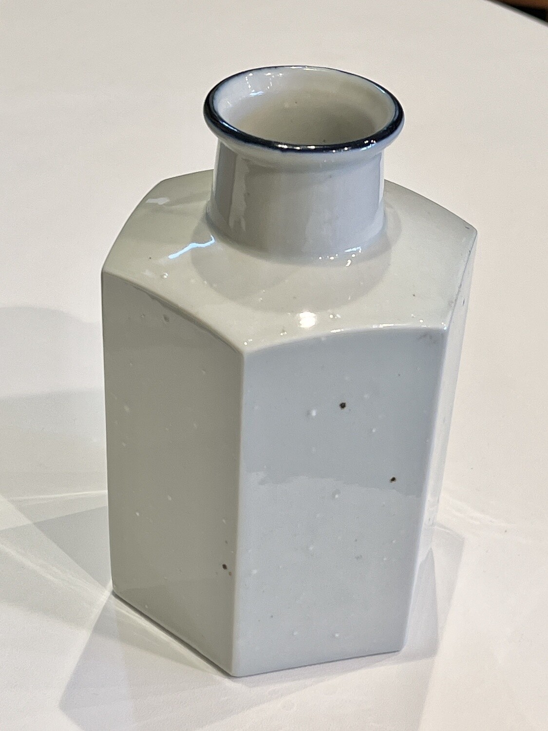 Dansk Niels Refsgaard Hexagon 7&quot; Blue Mist Vase - Japan