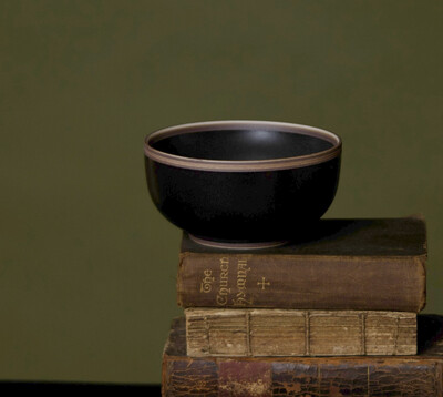 Semi-matte Black Middle Kingdom &#39;Hermit&#39;  Soup Bowl
