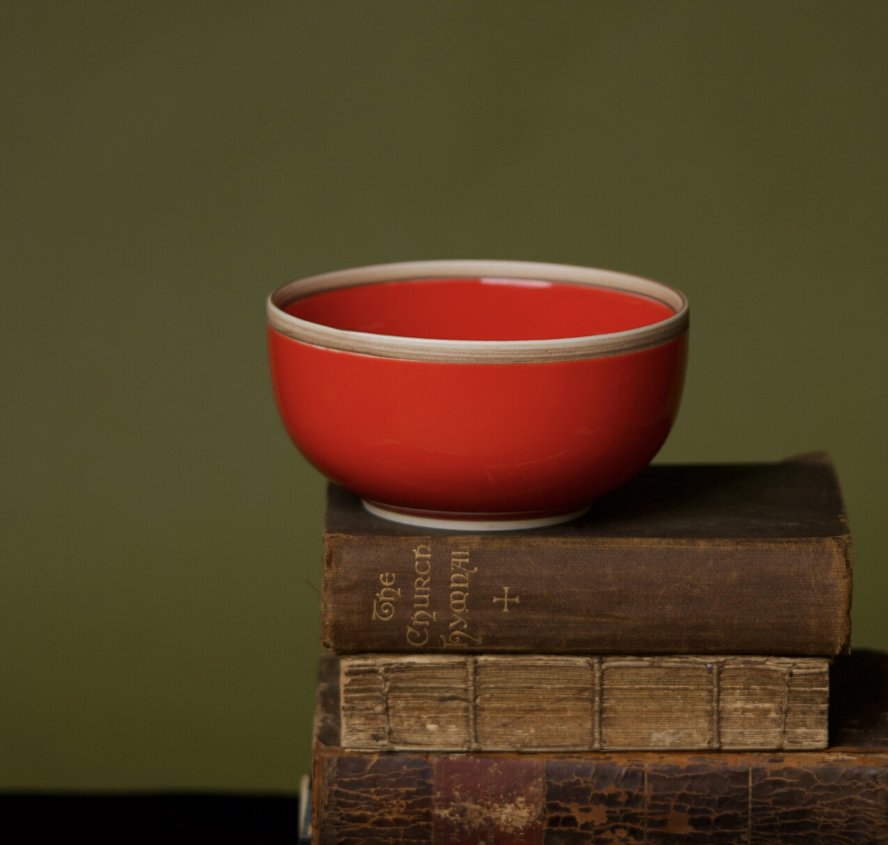 Coral Red - Middle Kingdom 'Hermit' Bowl - Soup Bowl