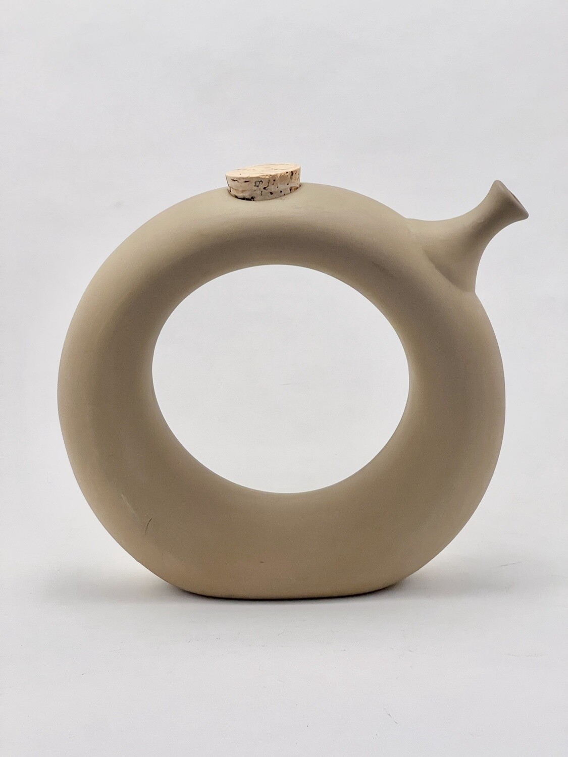 &#39;The Bisque Wine Tote&#39; 1960s  Hartstone Pottery Zanesville, Ohio