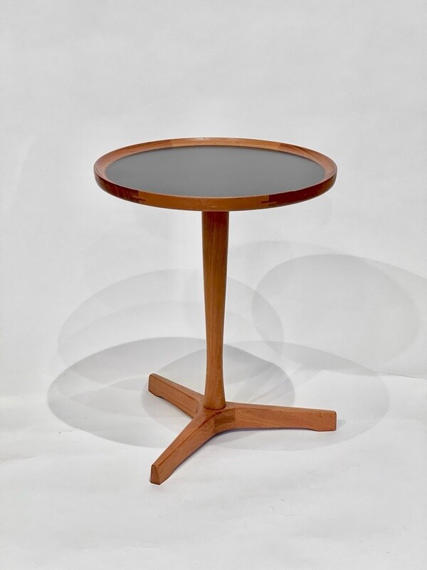 Hans C. Andersen teak and black laminate side table