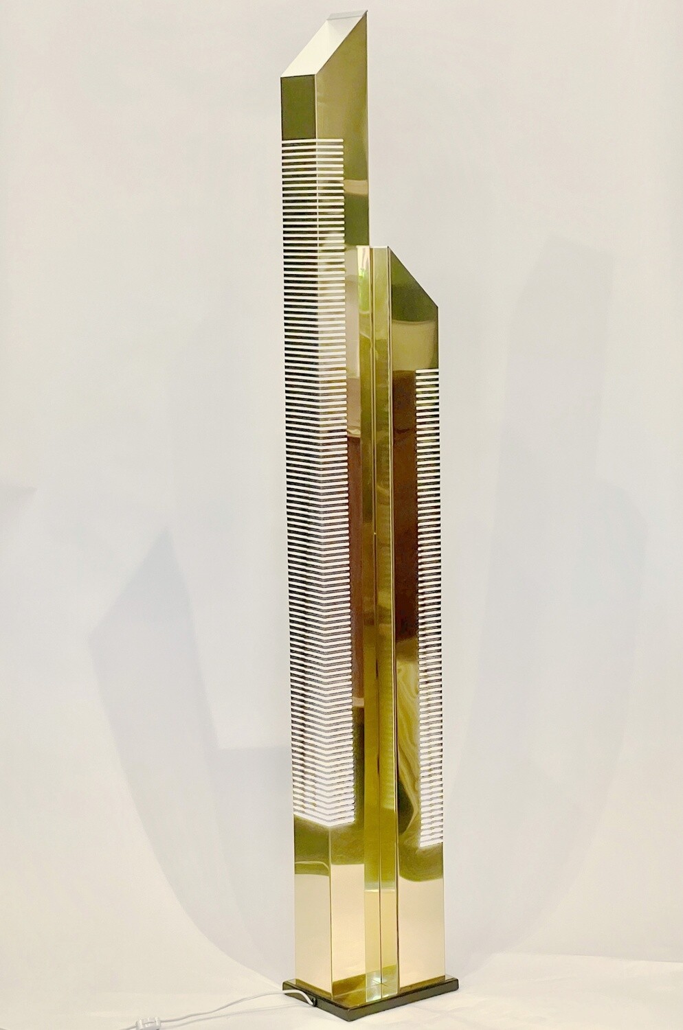 Curtis Jeré &#39;Skyscraper&#39; floor lamp signed 1979