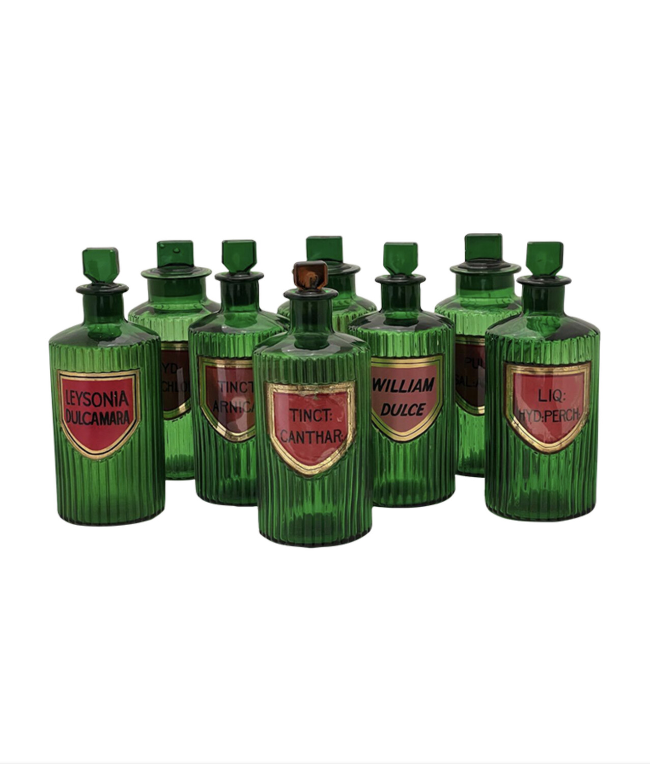 1870s  Green Glass Apothecary bottle