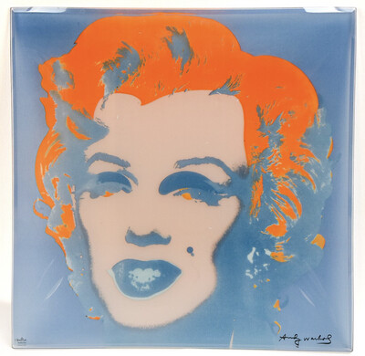 Andy Warhol Marilyn Monroe Rosenthal Studio Line &#39;Celebrity&#39; series  glass plate 1980s