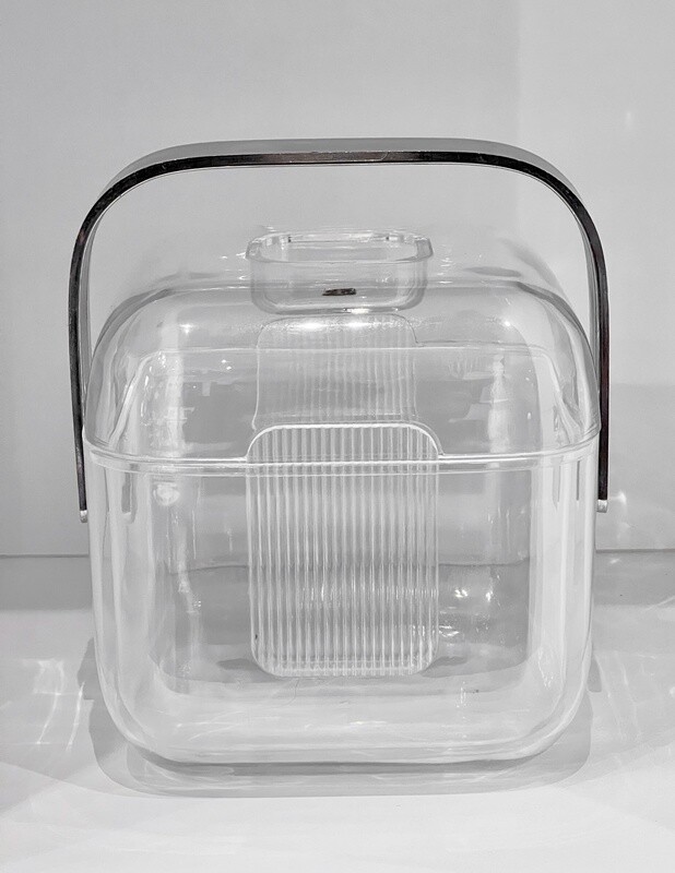 Fratelli Guzzini Ice Bucket Lucite with Liner 1970&#39;s