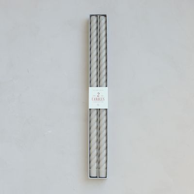 The Floral Society - 18&quot; fancy taper candles - twist in 3 colors